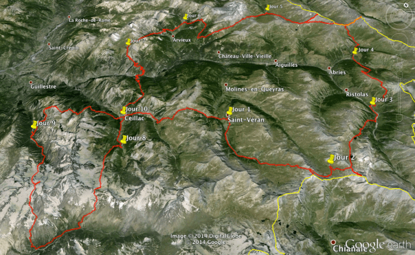 Variante avec détour de plus de 25km au J8